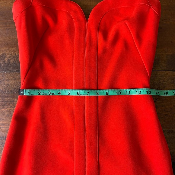 Victoria Beckham Red Crepe Knee Length Elegant Party Dress Fitted Women's US 6 - Picture 13 of 15